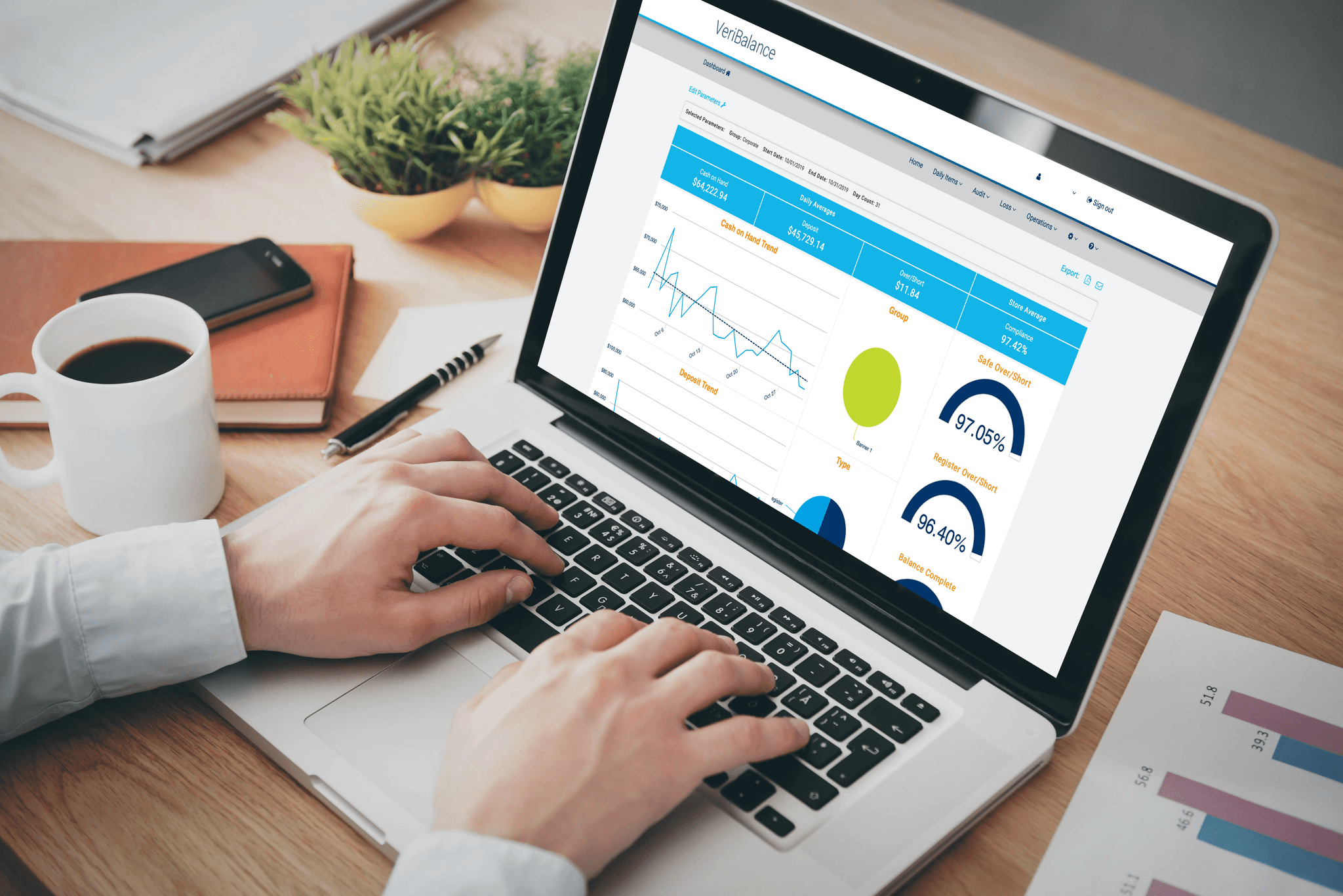 Screenshot of VeriBalance project interface